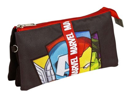 TŘÍKOMOROVÝ POUZDROVÝ PENÁL AVENGERS Cer 3841 černý (Velikost uni)