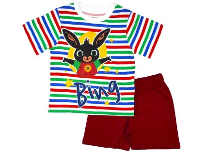 PYŽAMO BING em 114 - proužek - tm.červené (Velikost 2)