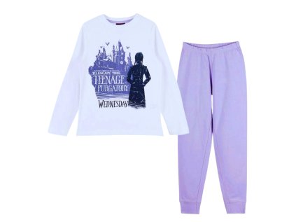 PYŽAMO WEDNESDAY Erve 40959 bílo - fialové (Velikost 110-116)