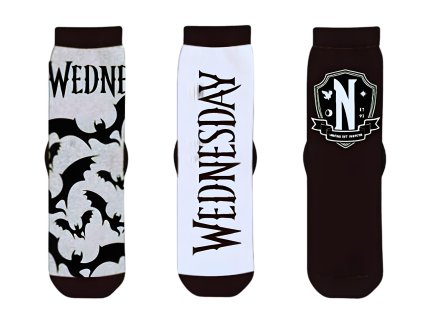 SADA 3 KS PONOŽKY WEDNESDAY Erve 41001 sv. šedé (Velikost 27-30)