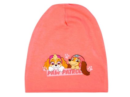 BAVLNĚNÁ ČEPICE TLAPKOVÁ PATROLA UL 0132890 lososová (Velikost uni)