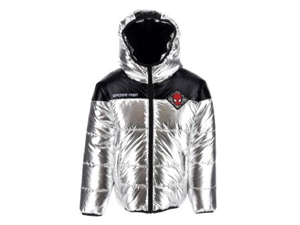 ZIMNÍ BUNDA SPIDERMAN hu 1003 stříbrná (Velikost 3)