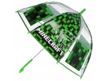 PRŮHLEDNÝ DEŠTNÍK MINECRAFT eur mc 0007 zelený (Velikost uni)