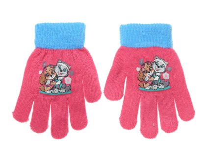 RUKAVICE TLAPKOVÁ PATROLA SC xh4083 tm. růžové (Velikost uni)