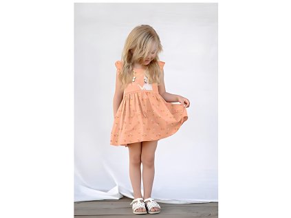 ŠATY FROZEN SC we1109 coral (Velikost 4)