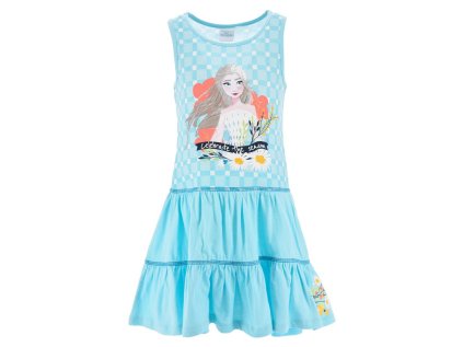 ŠATY FROZEN SC we1114 tyrkysové (Velikost 4)