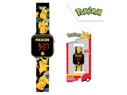 LED HODINKY POKÉMON Eur pok4402 černé pikachu (Velikost uni)
