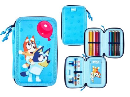 VYBAVENÝ DVOUPATROVÝ PENÁL BLUEY Eur 048208516 tyrkysový (Velikost uni)