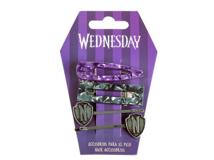 SADA 4 KS SPONKY A KLIPY DO VLASŮ WEDNESDAY Cer 2500003033 (Velikost uni)