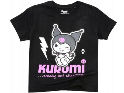 TRIČKO HELLO KITTY KUROMI Em 028 černé (Velikost 116)