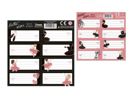 ARCH 8 KS NÁLEPKY NA SEŠITY BALETKA DER nnzbl (Velikost uni)