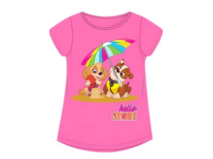 TRIČKO TLAPKOVÁ PATROLA Se 235 růžové (Velikost 98)