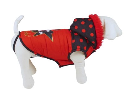 ZIMNÍ OBLEČEK PRO PSA MINNIE M Cer 2800000788 červený (Velikost M)
