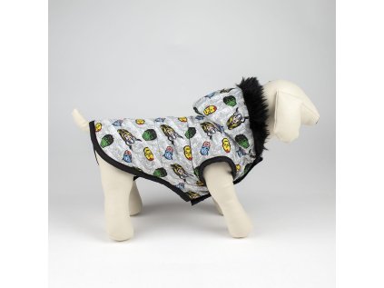 ZIMNÍ OBLEČEK PRO PSA AVENGERS S Cer 2800000796 šedý (Velikost S)