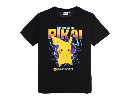 TRIČKO POKÉMON SC hy 10433 černé (Velikost 140)