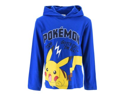TRIKO S KAPUCÍ POKÉMON SC hy 10294 modré (Velikost 104)