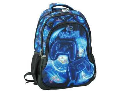 STUDENTSKÝ BATOH GAME 48 cm Gim 357 - 26031 modro - černý (Velikost uni)