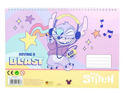 SPIRÁLOVÝ BLOK SE SAMOLEPKAMI LILO A STITCH A4 Gim 342-01416 (Velikost uni)
