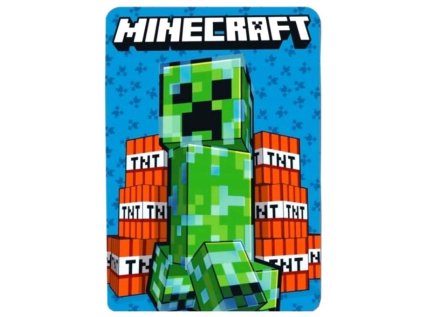 FLÍSOVÁ DEKA MINECRAFT ML mnc36-5535 modrá (Velikost uni)