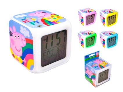 MULTIFUNKČNÍ HODINY S BUDÍKEM PEPPA PIG Eur pp17073 (Velikost uni)
