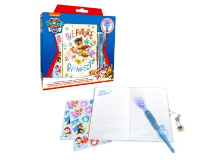 DÁRKOVÁ SADA TAJNÉ PERO, NOTES A SAMOLEPKY TLAPKOVÁ PATROLA Eur pw19970 (Velikost uni)