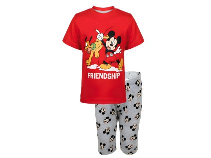 PYŽAMO MICKEY Erve 39029 short červeno - šedé (Velikost 92)