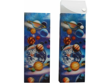 plastový penál, motiv vesmír
