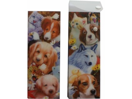 plastový penál, motiv domácí zvířata