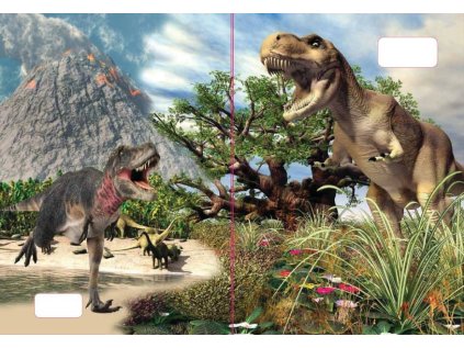 sešit 544 s 3D motivem, A5, 40 listů,linkovaný, motiv dinosauři