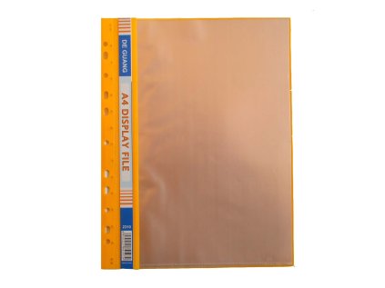 Obal závěsný A4 s 10 euro obaly-tm. žlutý