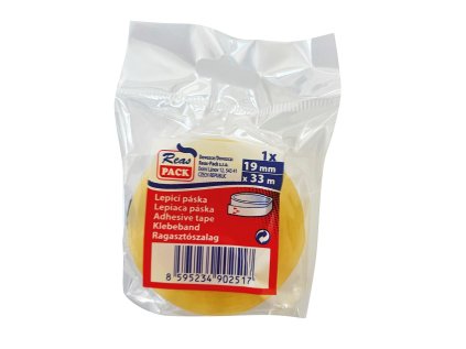 Kancelářská páska 19 x 33 TRANSPARENT, balení po 1ks