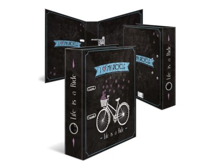 Designový pákový pořadač A4 7cm karton motiv - Život je jízda
