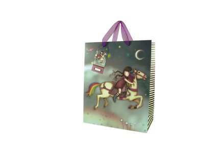 Dárková taška velká Santoro London – The Runaway, Rozměry: 26,4 x 32,7 x 13,6 cm