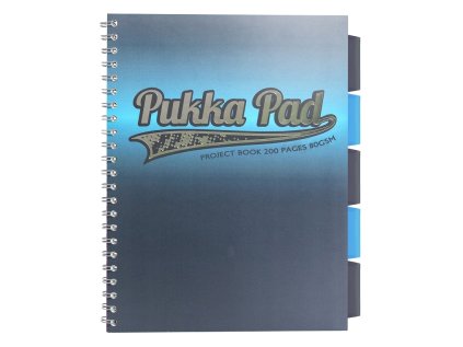 Pukka Pad projektový blok Elektra A4, 200 stran, linky 8 mm, modrý