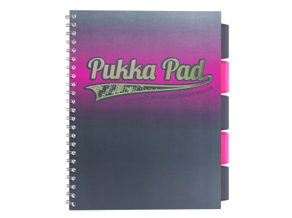 Pukka Pad projektový blok Elektra A4, 200 stran, linky 8 mm, růžový
