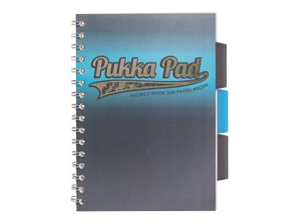 Pukka Pad projektový blok Elektra A5, 200 stran, linky 8 mm, modrý, linkovaný