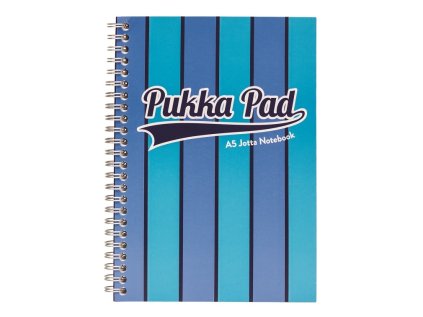 Pukka Pad spirálový blok Jotta Pad A5, 200 stran, linky 8 mm, modrý, linkovaný