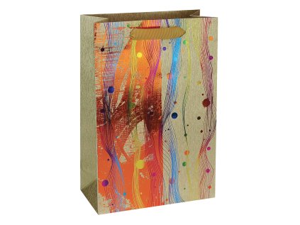 Taška dárková, zlatý potisk, 22,5 x 33,5 x 10cm