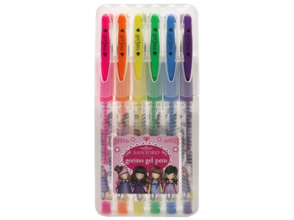 Sada 6 ks gelových per Santoro London - kolekce Fiesta