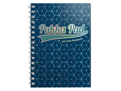 Pukka Pad spirálový blok GLEE Jotta A5, papír 80g, 100listů, tmavě modrý, linkovaný