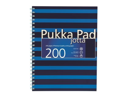 Pukka Pad spirálový blok Navy Blue Jotta A4, papír 80g,100 listů, modrý, linkovaný