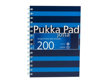 Pukka Pad spirálový blok Navy Blue Jotta A5, papír 80g,100 listů, modrý, linkovaný