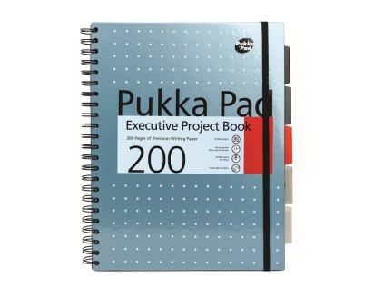 Pukka Pad projektový blok Metallic Executive A4, papír 80g,100 listů, modrý, linkovaný