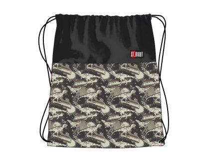 Sáček na přezůvky a cvičební úbor St.RIGHT - Dinosaurs, rozměry: 34 x 43 cm