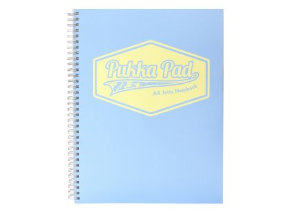 Pukka Pad spirálový blok Pastel A4, papír 80g,100 listů, světle modrý, linkovaný