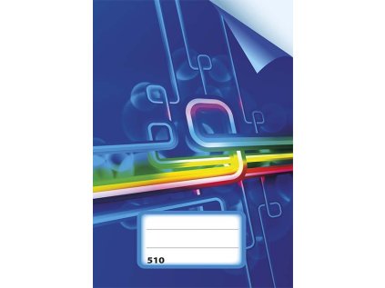 sešit 510, A5, 10 listů, bez linek, modrý