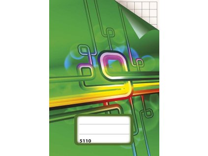 sešit 5110, A5, 10 listů, čtverečky 10x10 mm, zelený