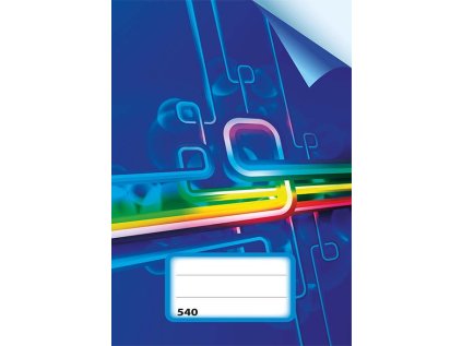 sešit 540, A5, 40 listů, bez linek, modrý