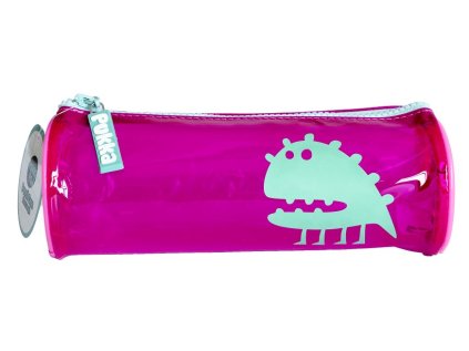 PVC penál tuba, 22 cm, růžový