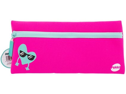 Neoprenový penál/kosmetická taška, 32 cm, růžový